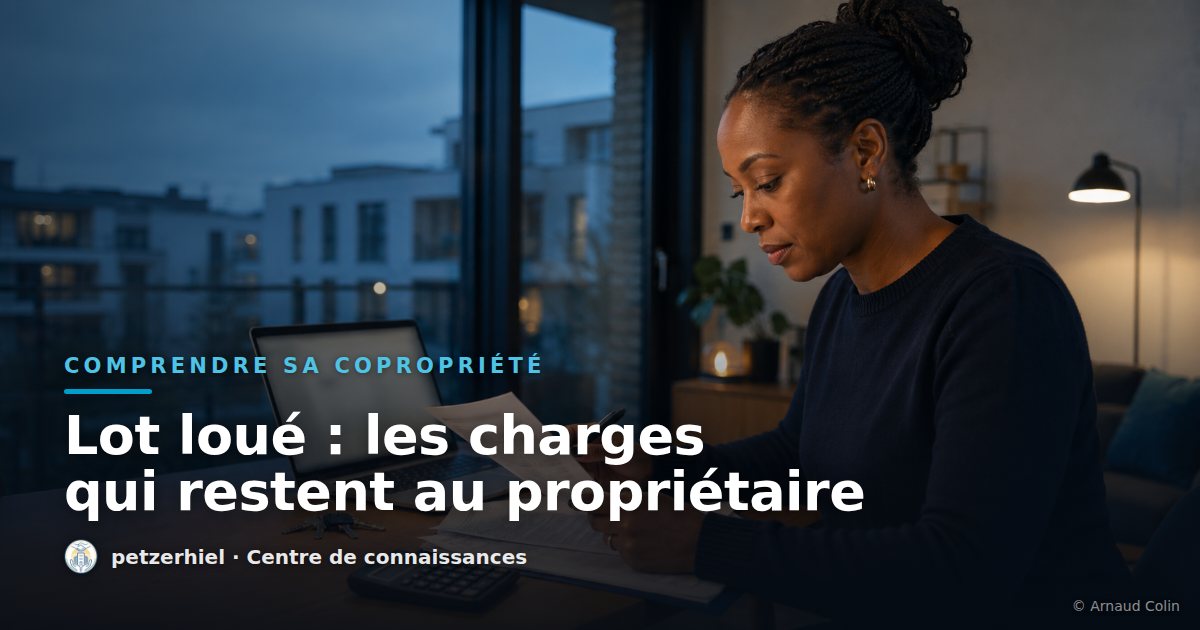 Lot loué : quelles charges restent au propriétaire ?