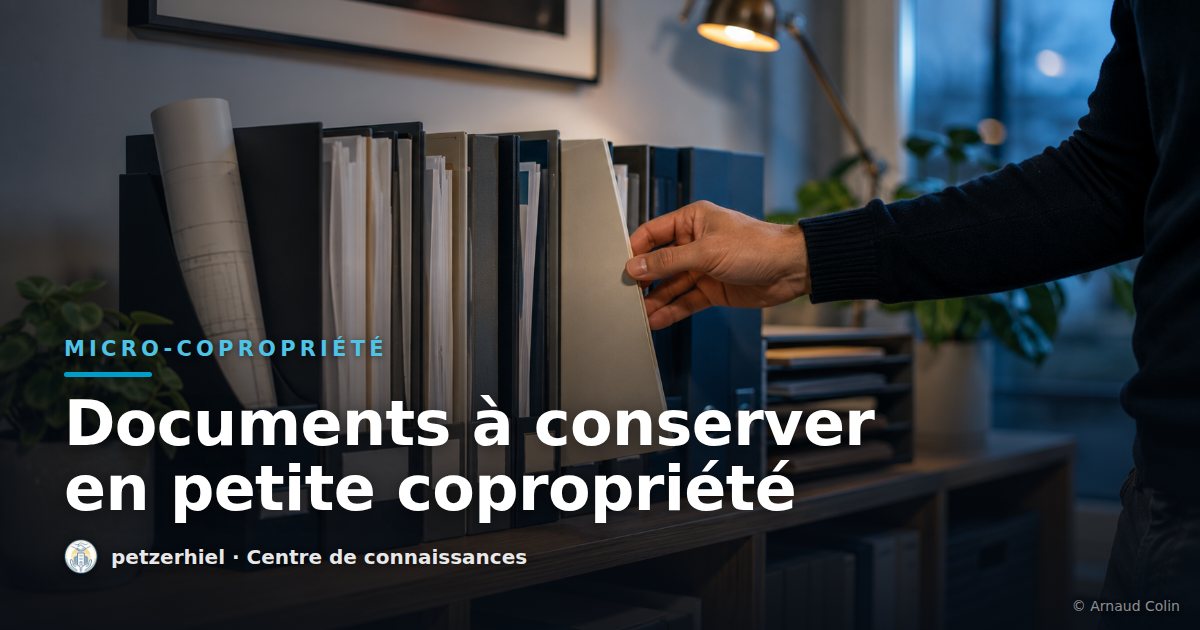 Petite copropriété : les documents à conserver dès le départ